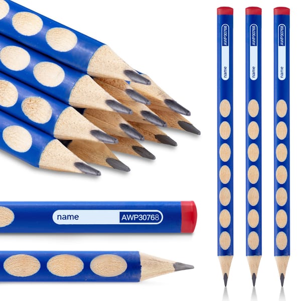 Triangular HB Black Pencil with Eraser - Box of 12